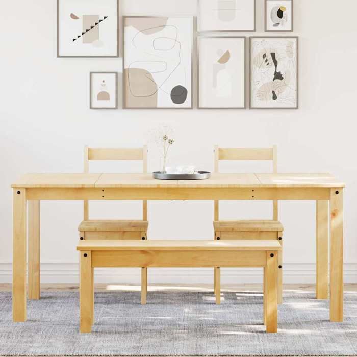 VidaXL Ensemble à manger Panama 4 pcs bois de pin massif, ensemble de table à manger, table et chaises de cuisine, table et 3345185