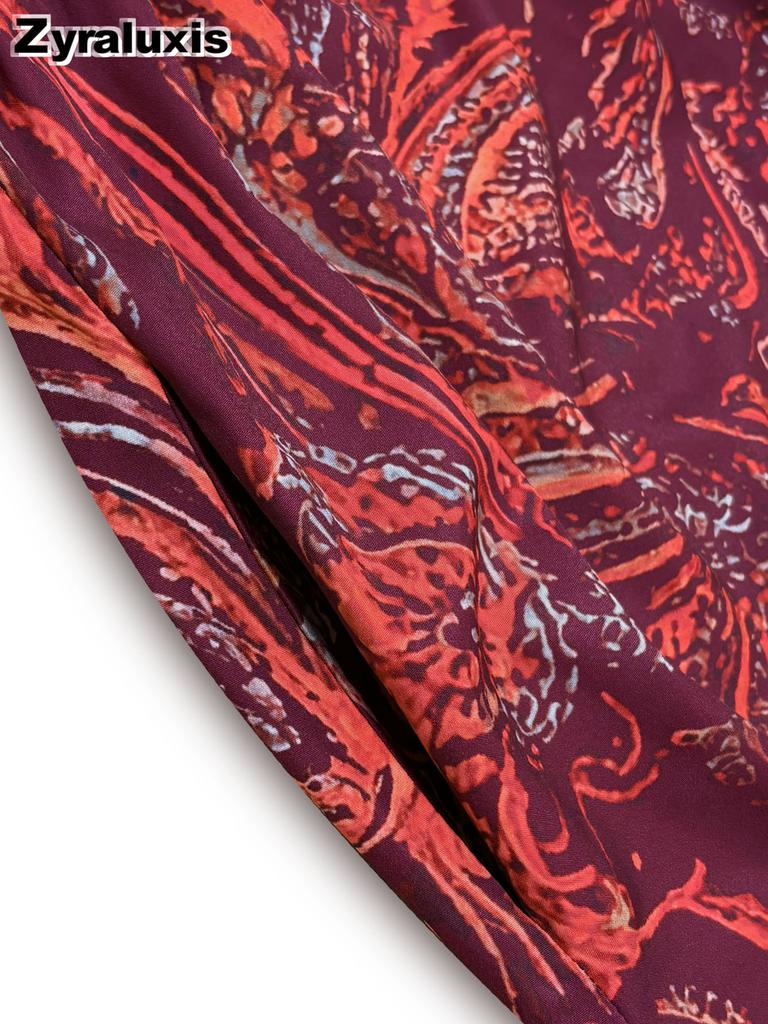 Plus Size Vintage Velvet Paisley Overalls Elegant Dress Women's Maxi Gown