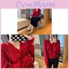 Chinese New Year Red Sweater With V Neck And Hollow Knit For Women Spring Autumn