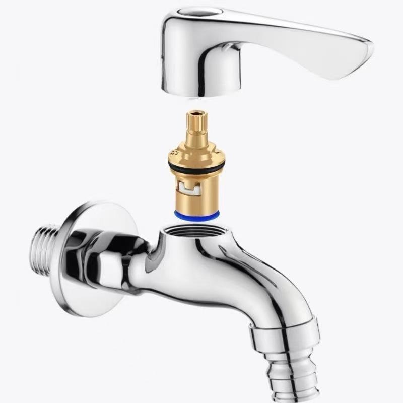 Universal Replacement Tap Valves Brass Ceramic Disc Inner Faucet Valve For Bathroom, Clockwise Or Anti-Clockwise
