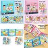 Wooden Kids Magnetic Puzzle Book For Girls And Boys With Hand Tear Silhouette Design For Preschool