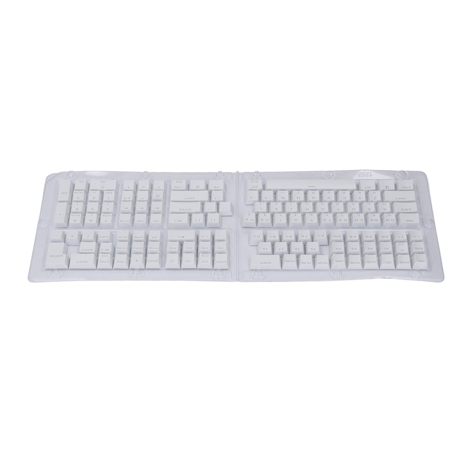 

132 Keys Korean Keycaps OEM Height Keycap Replacement for 61 62 64 68 72 75 84 87 88 98 100 104 108 Mechanical Keyboard білий