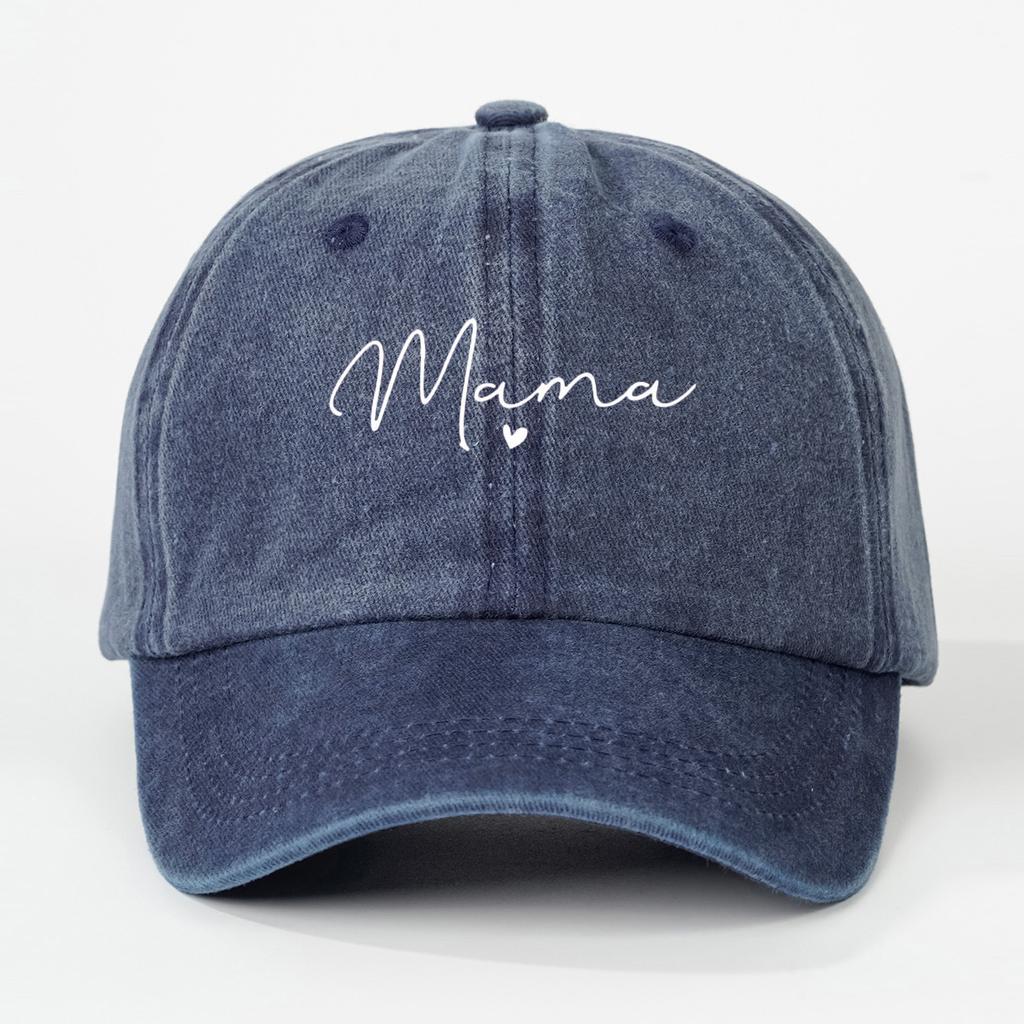 New Printed Heart-shaped Letters "mama" Are Fashionable and Versatile Baseball Caps That Are Suitable for Daily Outdoor Casual W