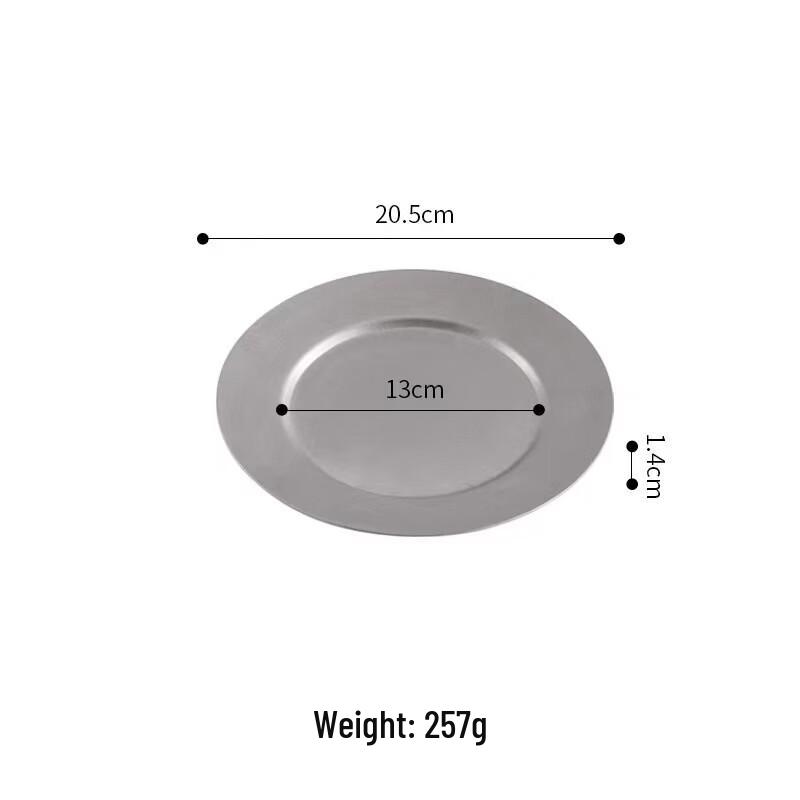 

Wutuo Vintage Stainless Steel Round Plates