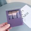  Portable Makeup Brush Set With Mirror - Foldable Travel Kit ,Mini Makeup Brush Set Travel Makeup Brush Set