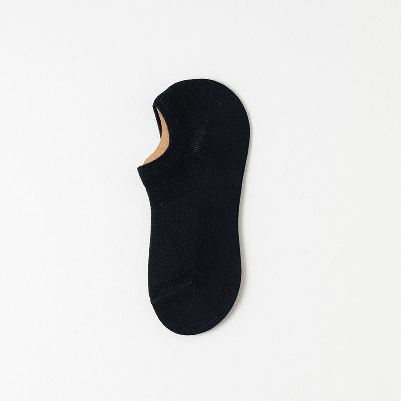 

Socks Men s summer thin cotton socks sweat-absorbing non-slip boat socks low-top can t fall off men s socks mesh breathable invisible socks one size чорний