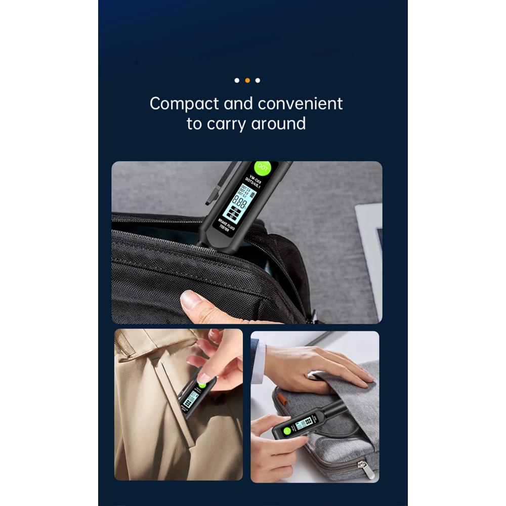 DOT3/DOT4/DOT5.1 Brake Fluid Tester Oil Tester Auto Brake Liquid Oil Mini Tester Detector Tool Metal Probe With Sound