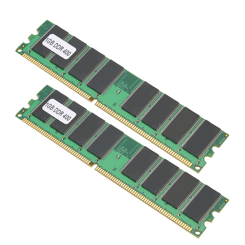 Módulo de memória 2Pcs Desktop Computer Double-Sided 16-Grain DDR 1GB 400MHZ PC-3200