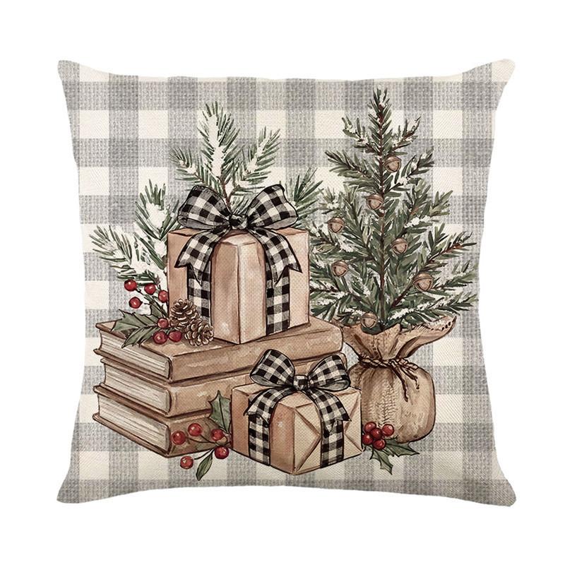Christmas pillow cover digital printing cushion Christmas theme sofa pillow