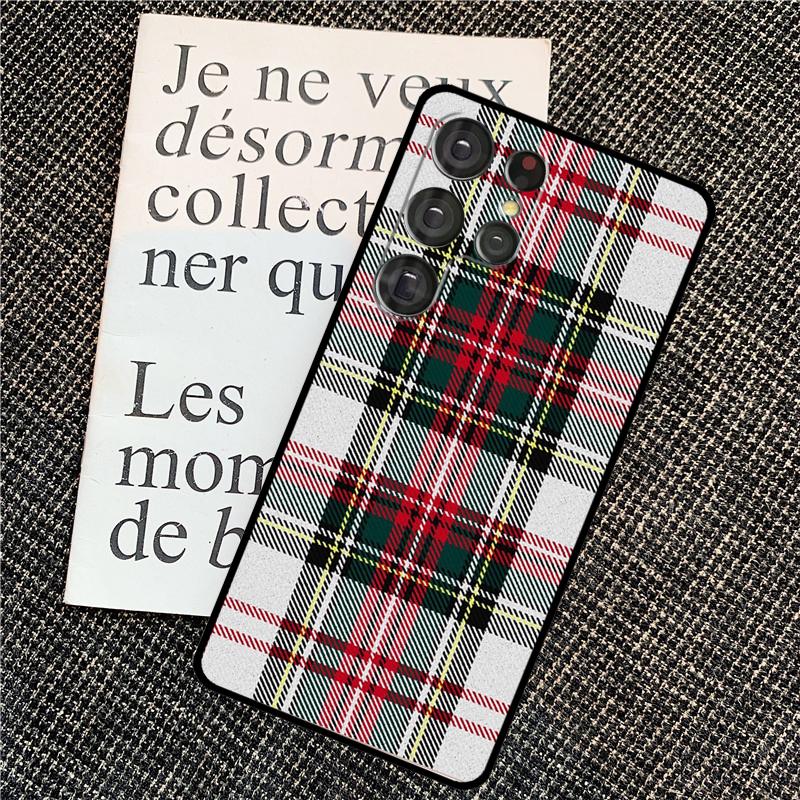 Clan Stewart Dress Tartan Plaid For Samsung Galaxy S24 S23 Ultra S22 S20 S21 FE S8 S9 S10 Note 10 Plus 20 Ultra Phone Case