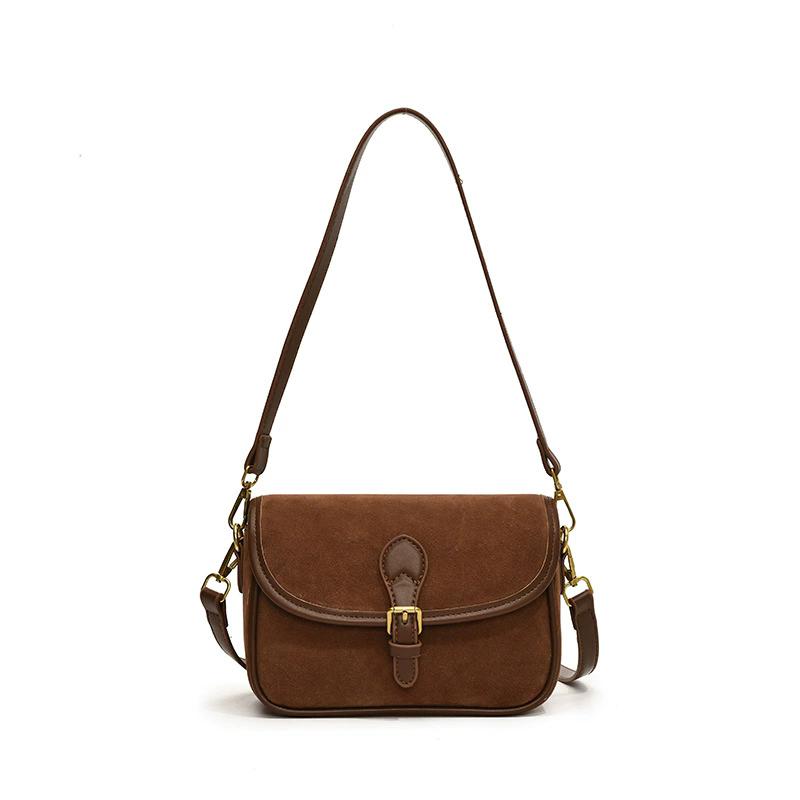 Women Solid Color PU Leather Shoulder Bag, Classic Flap Design Elegant Casual Versatile Daily Crossbody Handbag for Ladies