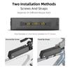 1PC Black Bike Top Tube Bag With Bolt Mounted & Strap Waterproof Aerodynamic Low Drag Fit For Mtb Road Bicycle Storage Pack