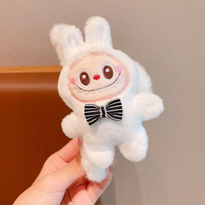 StellaLou Cartoon Plüsch-Griffspange - Niedliche Hai-Klammer für Herbst-/Winter-Duttfrisuren