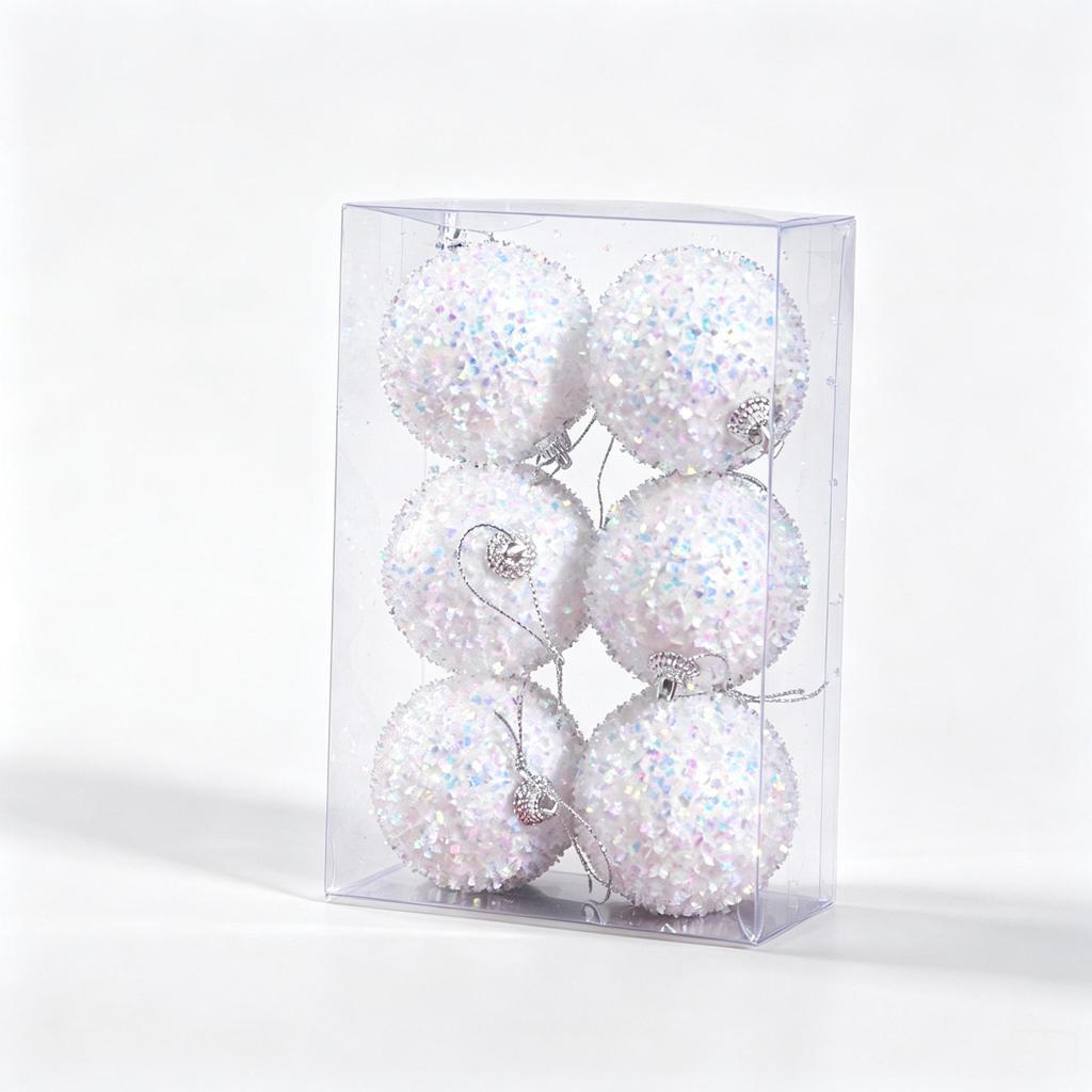 High-Grade Sequin Foam Christmas Tree Ball Ornaments - New Style Holiday Decorations