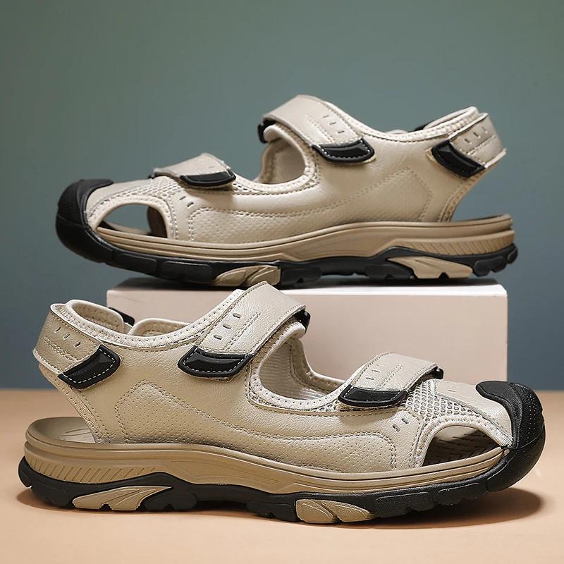 Fashion 2025 Summer Fashion Light Casual Sneakers Men's Beach Sandals Gladiator Men's Sandals Outdoor Roman Slippers Breathable Hombre