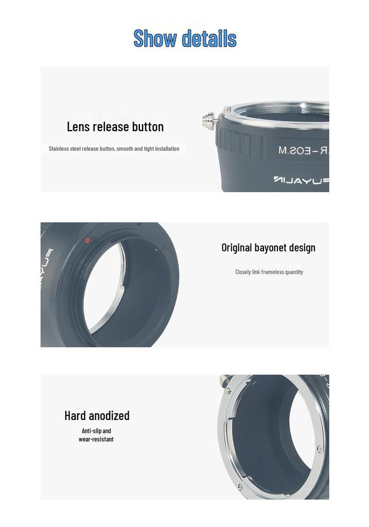 LR-EOSM Lens Adapter for Leica LR Lenses To Canon EOSM (M10, M5, M3)