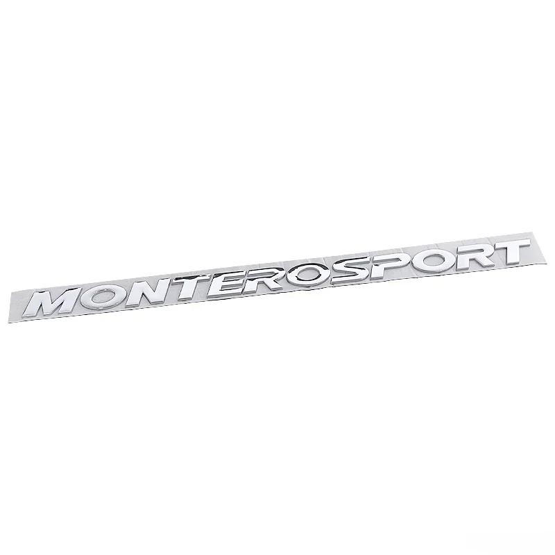 3D Chromowane Czarne Wypukłe Litery Tylna Klapa Bagażnika Emblemat Odznaka Naklejka dla Mitsubishi MONTERO SPORT Akcesoria Samochodowe