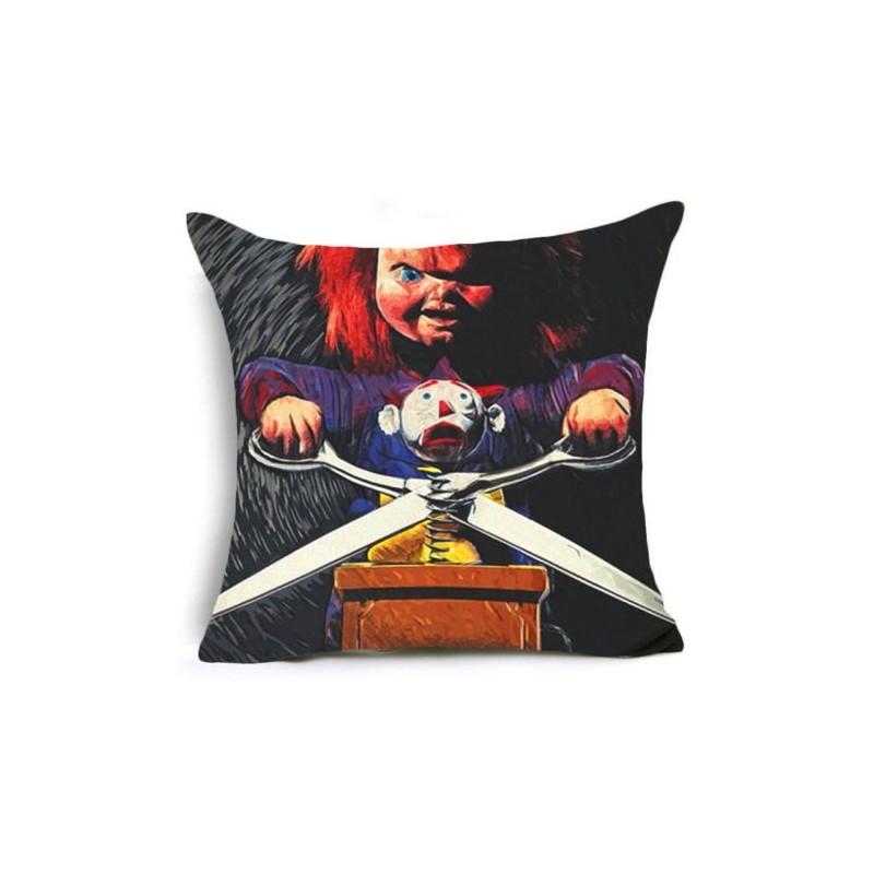 Chucky Good Guy Doll Horror Movie Design Cushion Pillow Case Cover In Vibrant Colors
