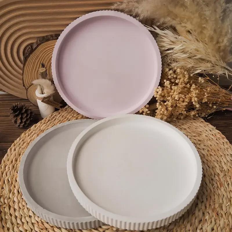 DIY Resin Silicone Mold Striped Circular Cut Vase Moon Candle Water Drop Shaped Storage Box Ornament Handicrafts Decoration Kit