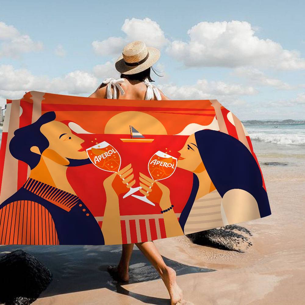 Marca piccola Moda A-Aperol S-Spritz Anime Telo da Spiaggia per Nuoto Asciugamano Morbido per il Viso Regali per Bambini per Bambini Viaggio Campeggio Palestra