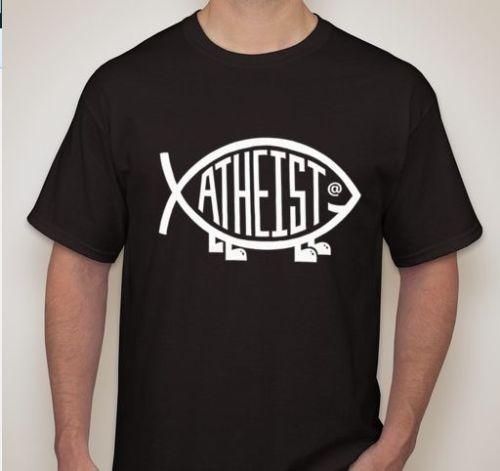 ATHEIST Darwin Jesus Fish T-shirt T Shirt Tee Evolve Unisex T-Shirt