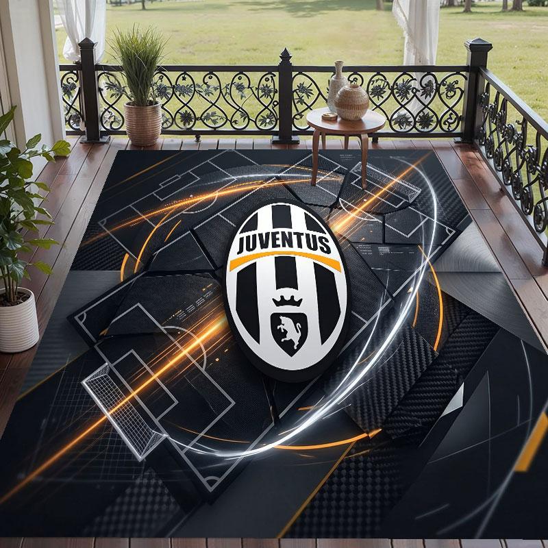 Soft Floor Carpet Juventus FC Pattern Area Rug Decorative Mat For Home Room Decoration