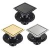 Modern Square Floor Drain for Bathroom 4 Inch Floor Drain Contemporary 4 Inch Square Shower Drain Quick Installation