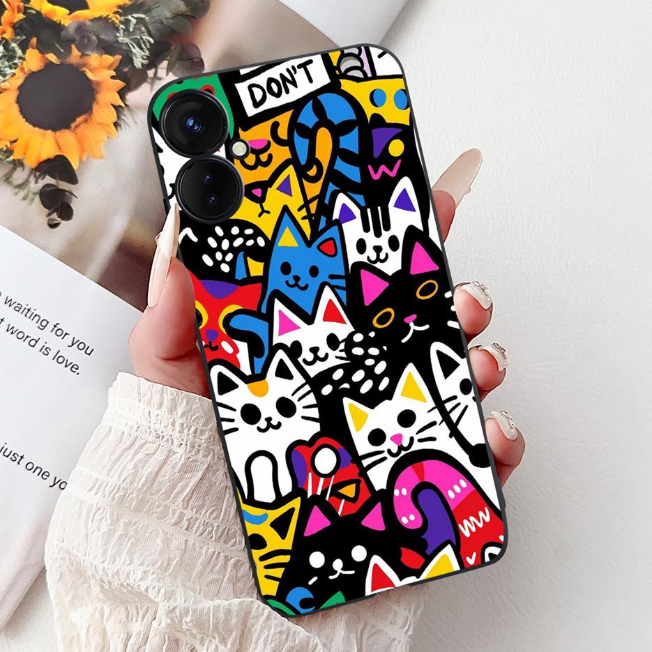 For Tecno Spark 9 Pro Case Spark9 Pro KH7n New Luxury Painted Cover Soft Silicone Phone Case For Tecno Spark 9T Spark9T KH6 Bags