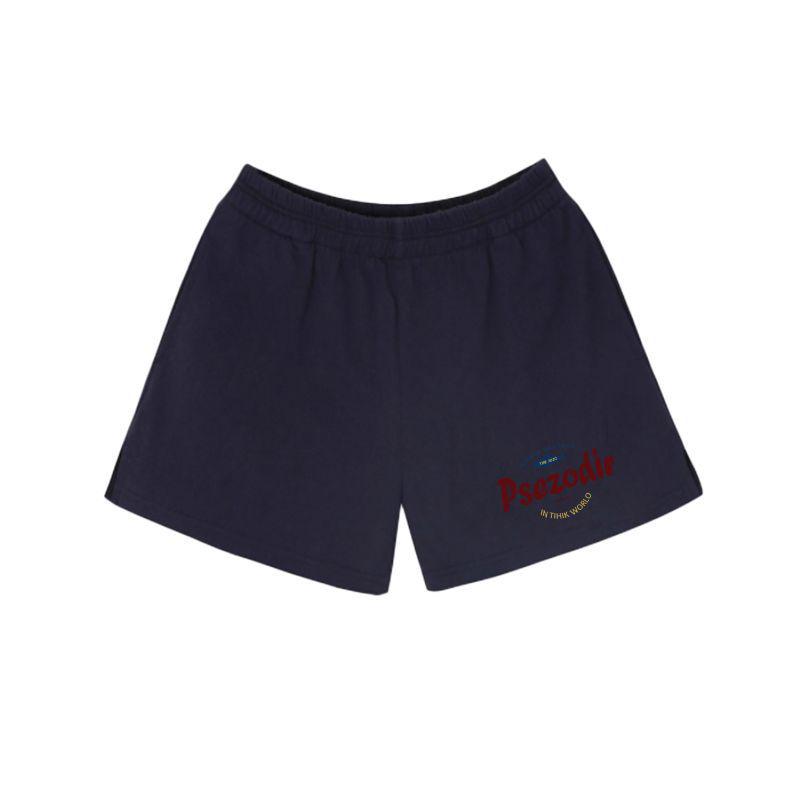 

Женские ретро летние спортивные шорты с высокой талией - Маленькие широкие модные шорты M темно-синий