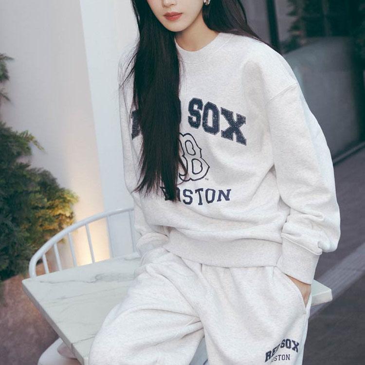 New MLB Varsity Sweatshirts Unisex Gray 3AMTV0436-43MGL