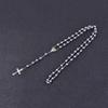 Collana Rosario a forma di Croce con Perle, Stile Europeo, Fatta a Mano, Catena per Maglione, Unisex