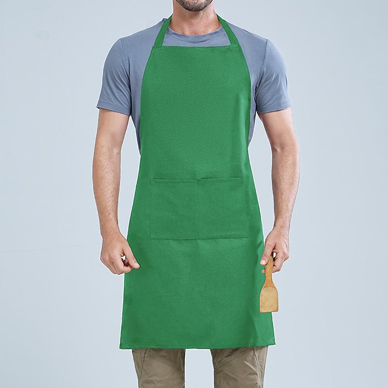 Korean-Style Custom Logo Neck Apron for Baking, Kitchen, Restaurant, and Coffee Shop