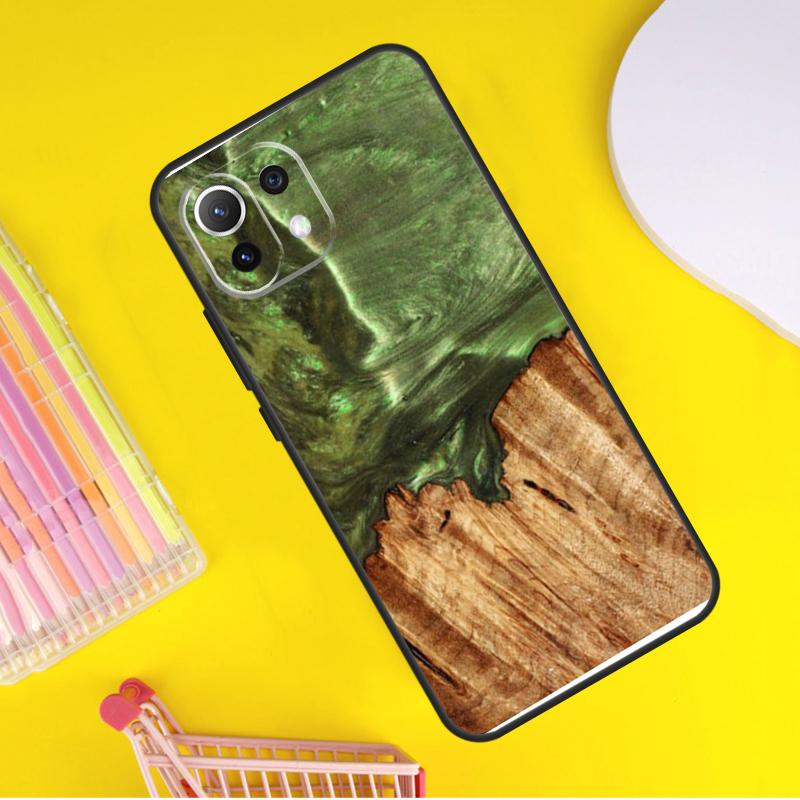 Wood Resin Traveler Cover For Xiaomi 14T Pro 11T 12T 13T 13 14 Ultra POCO X7 Pro X3 X5 F3 F5 F6 M6 X6 Pro Case