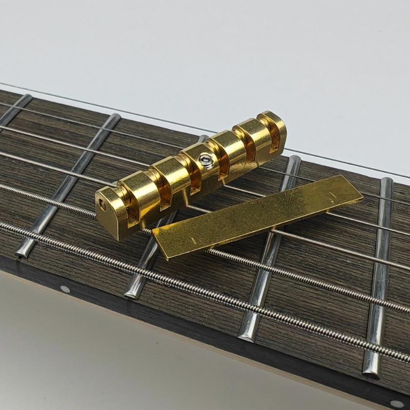 Height Adjustable 43mm Brass Roller Guitar Nut Replacement for Les Paul LP SG Style Electric Guitars