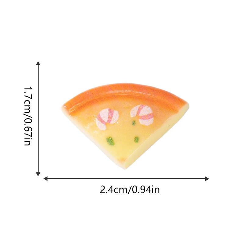 

10 шт. Милые Имитация Пиццы Еда Кукольный домик Игрушки Миниатюрные Модели Украшения Декор Сделай сам Смола Аксессуары Детские Игрушки для Игры в Дом Подарок