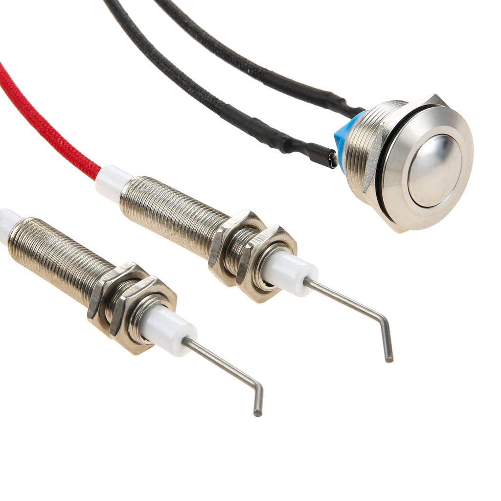 4pcs/1kit Gas Grill Igniter Push Button Control Automatic Switch Ignition AA Battery with Electrode Spark Replace Spirit Ignitor