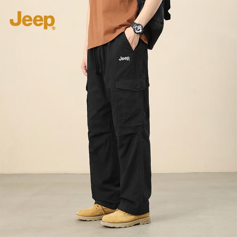 JEEP Men s Spring Cotton Loose Fit Straight Leg Casual Pants L