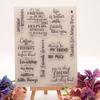 Greeting Words Clear Silicone Stamp Blessing Words Silicone Stamp for Card Making Scrapbooking Photo Album Journal