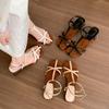 Fashion Outside Sandals Black Shoes for Women Summer Heels Clogs Wedge Beige Girls Fashion Gladiator 2025 New Retro Platform Scandals