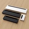 1Pcs Length 80mm-1000mm Aluminum Alloy Hole Cover Furniture Office Ventilation Hole Plug Desktop Hardware Black/Silver