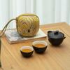 Wanqiantang Kun Black Iron Glaze Travel Tea Set