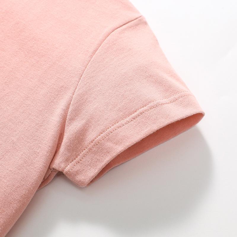 Summer New Children's Short-sleeved T-shirt Pure Cotton Girls Mesh Printed Tops Children's Clothing
