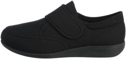Kaiho Shugi KHS M021 Men's Lightweight 4E Wide Nursing Shoes, Black Stretch, Size 25.0 Cm, 4E