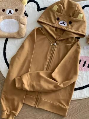 Sudaderas Y2k Harajuku Streetwear para Mujer Estilo Japonés Kawaii Dulce Lindo Estampado de Dibujos Animados Sudadera con Cremallera Soft Girl 2024
