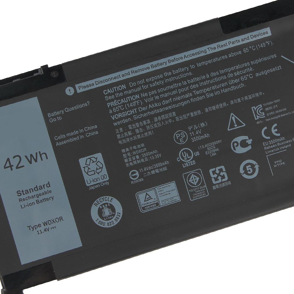 Rechargeable Lithium Battery For Dell Inspiron 13 5368 5378 7368 15 5567 5568 5578 T2JX4 WDXOR Series WDXOR P61F001 Laptop Battery 42Wh
