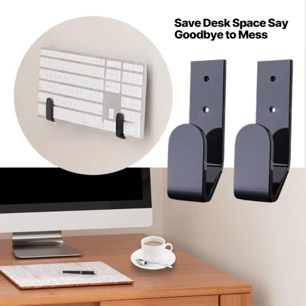 Universal Acrylic Frame Holder Storage Hook Keyboard Mouse Wall Clip Belt Rack  Bathroom