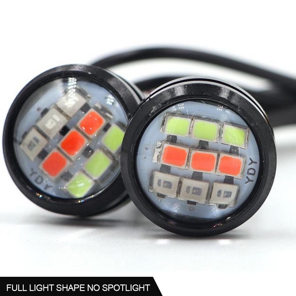 2Pcs Motorcycle Signal Light 23mm Eagle Eye RGB Turn Signal Daytime Running Lamp Fog Lamp Angel Light Accessories