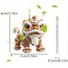 Yousheng Chinese Lion Acrylic Keychain 2D Flat Car Rearview Mirror Charm Car Window Wall Door Tree Holiday Decorations