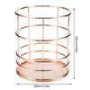 1pcs Rose Gold Hollow Metal Pen Holder Case Organizer Office Desk Stationery Decor