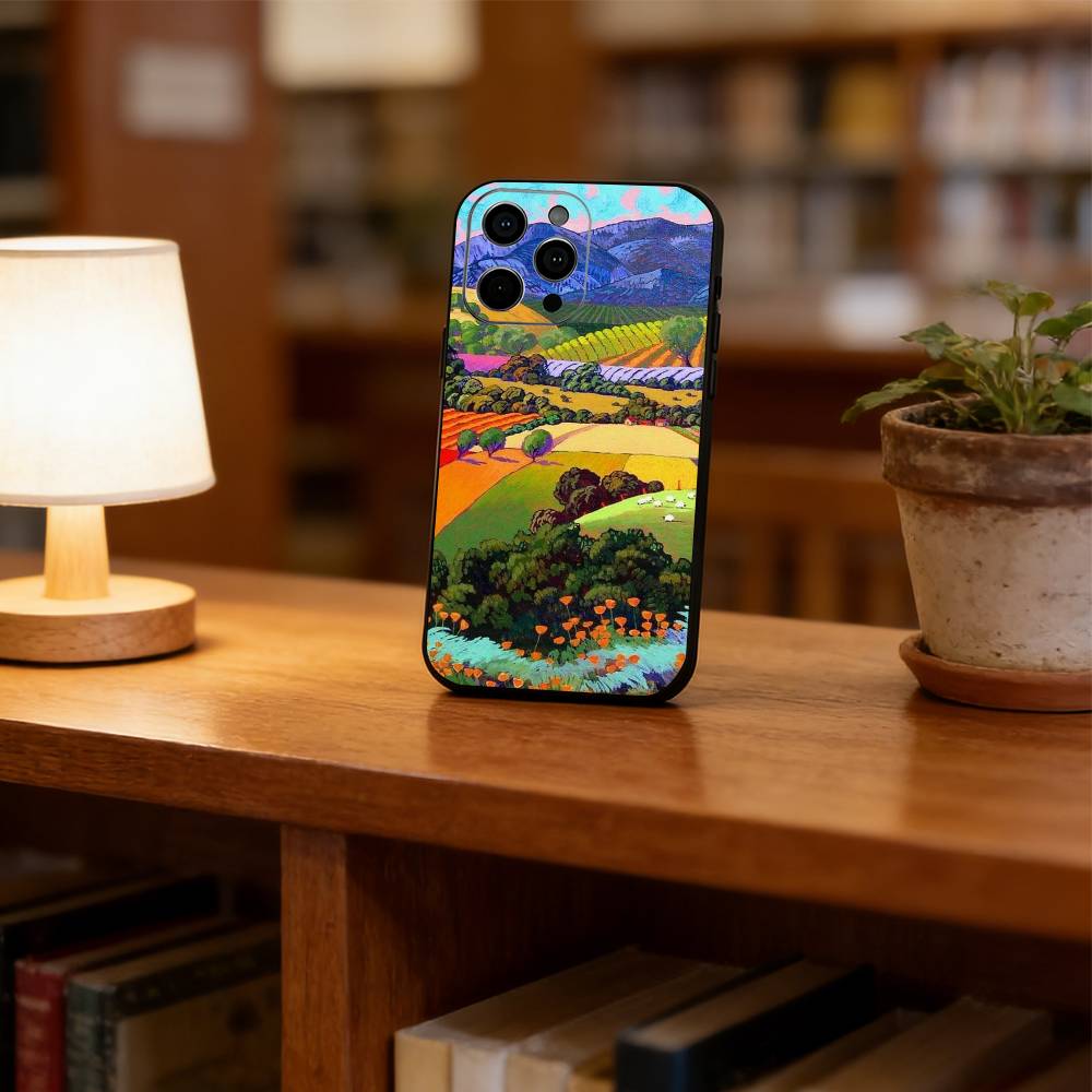 

Чехол для телефона с изображением работ Дэвида Хокни Для iPhone 17, 16, 15, 14, 13, 12, 11 Plus, Pro Max, Другие Мягкий Черный Чехол iPhone16Pro